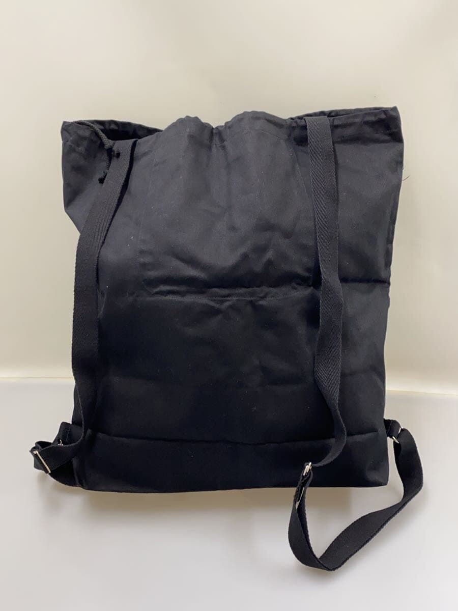 Y's Logo Print 2-Way Bag Canvas Black 3