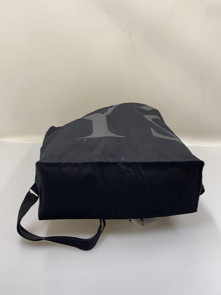 Y's Logo Print 2-Way Bag Canvas Black 4