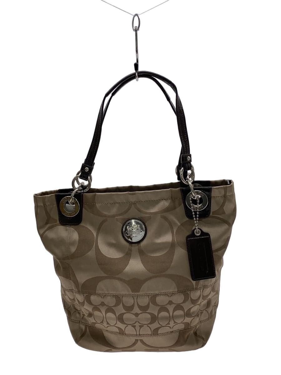 COACH Tote Bag_Signature Canvas KHK Allover Pattern 14449