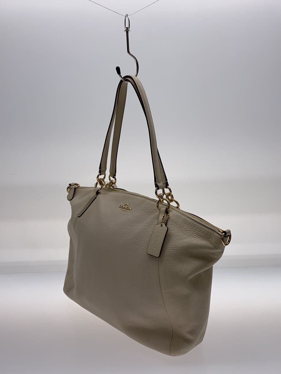 COACH Kelsey Satchel 2WAY Tote Bag Leather WHT Solid F36591 2