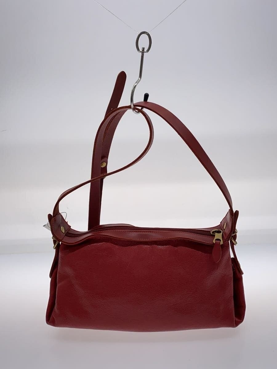 IL BISONTE Shoulder Bag Cowhide Red 3