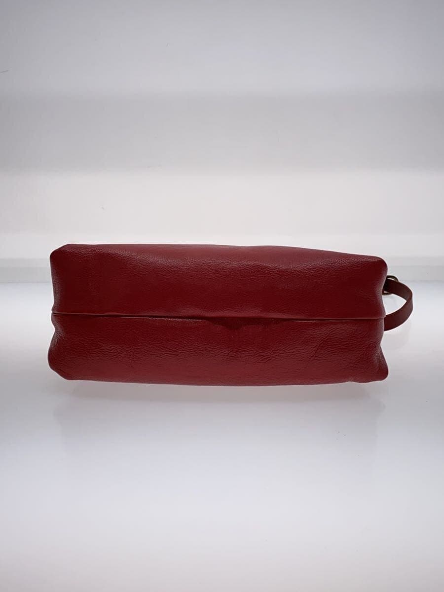 IL BISONTE Shoulder Bag Cowhide Red 4