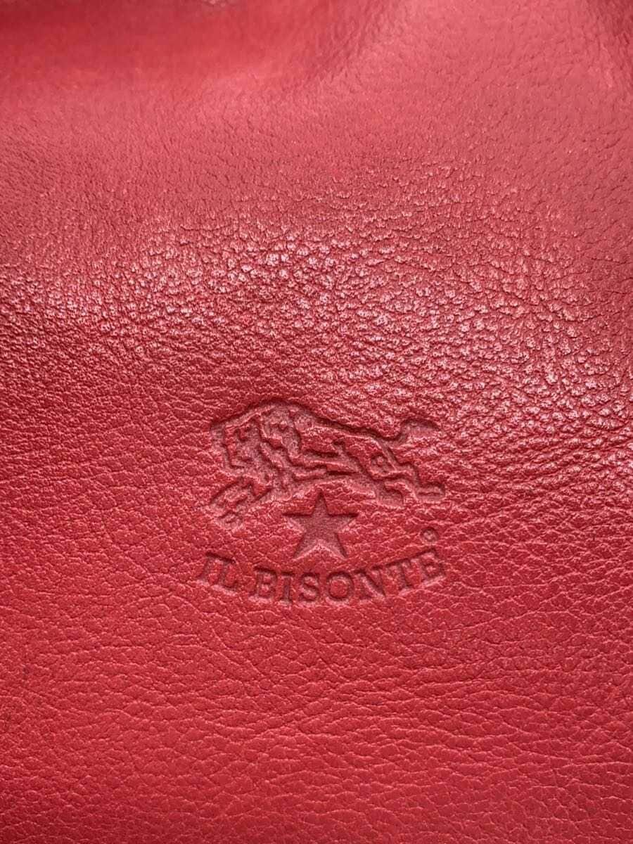 IL BISONTE Shoulder Bag Cowhide Red 5