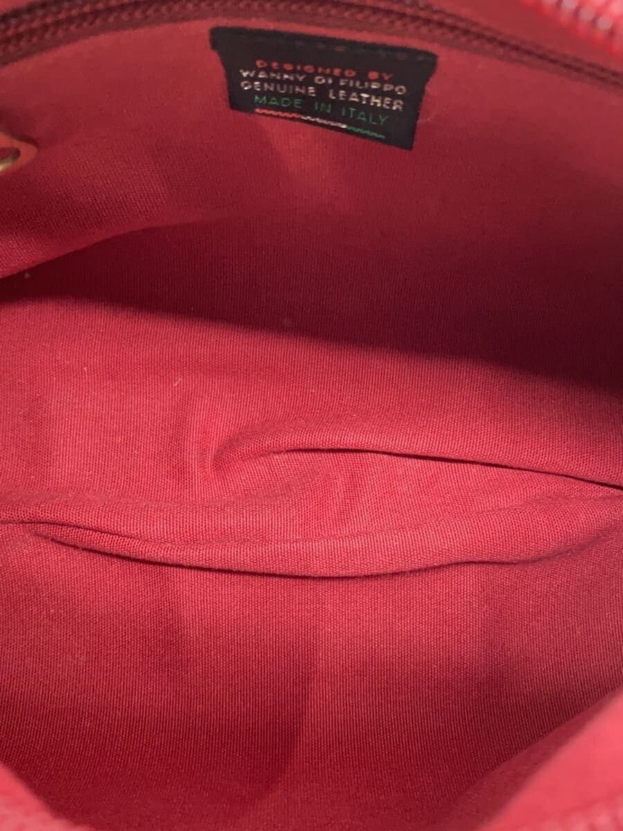 IL BISONTE Shoulder Bag Cowhide Red 6