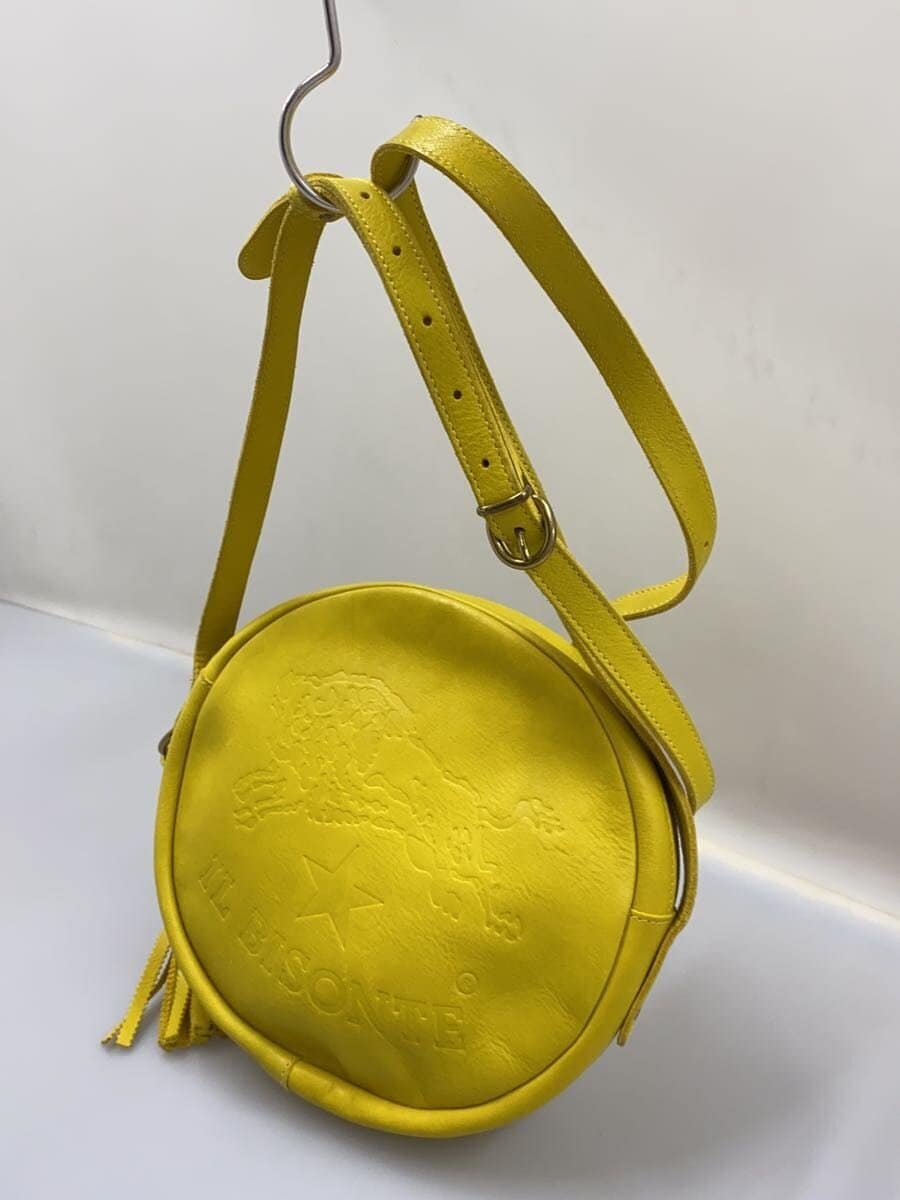 IL BISONTE Round Shoulder Bag Leather YLW 2