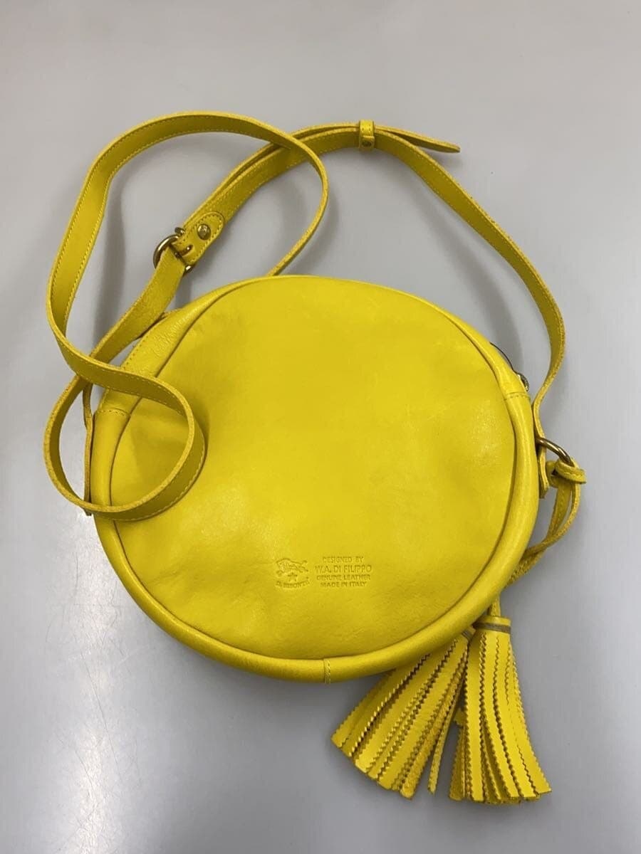 IL BISONTE Round Shoulder Bag Leather YLW 3