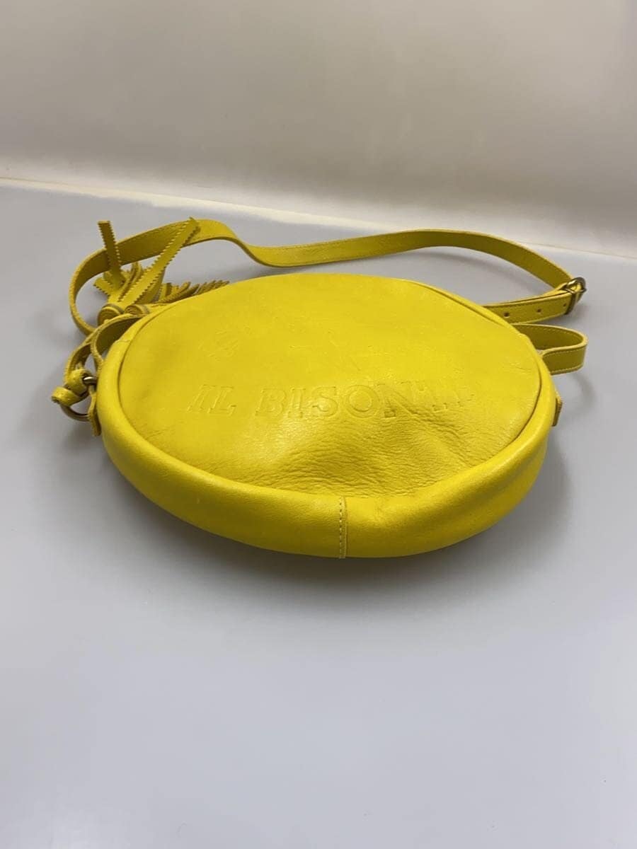 IL BISONTE Round Shoulder Bag Leather YLW 4
