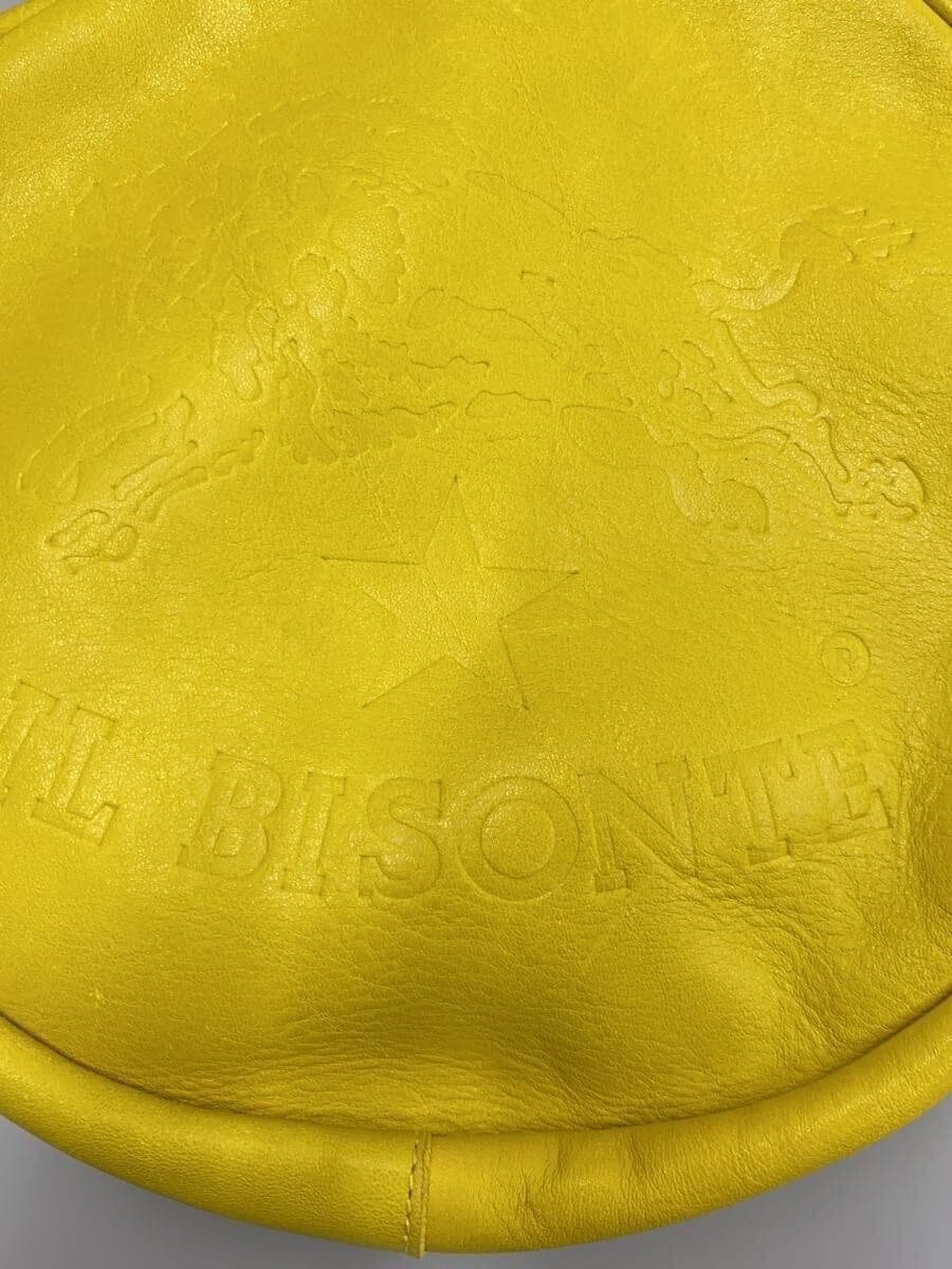 IL BISONTE Round Shoulder Bag Leather YLW 5