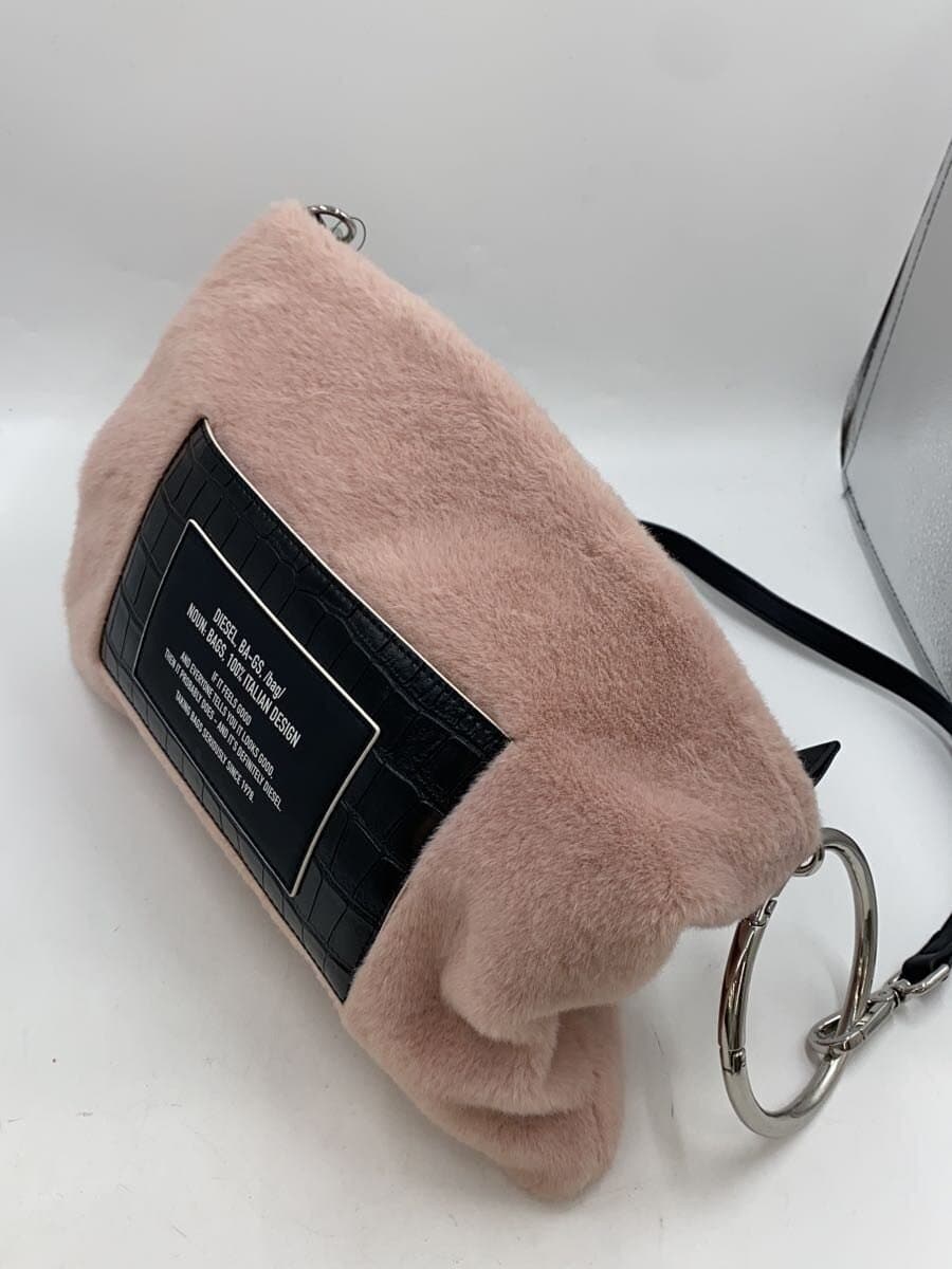 DIESEL Shoulder Bag Faux Fur PNK 2