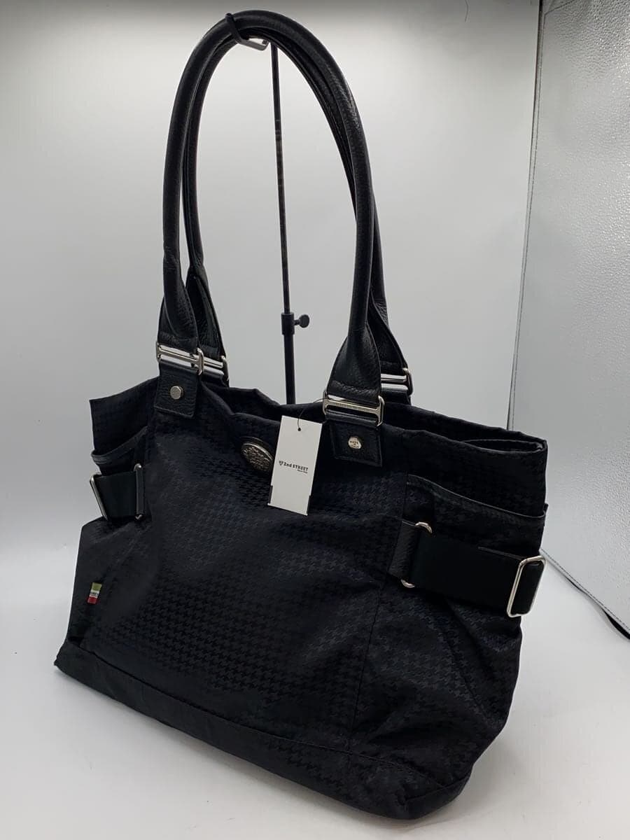 Orobianco tote bag -- BLK houndstooth 2