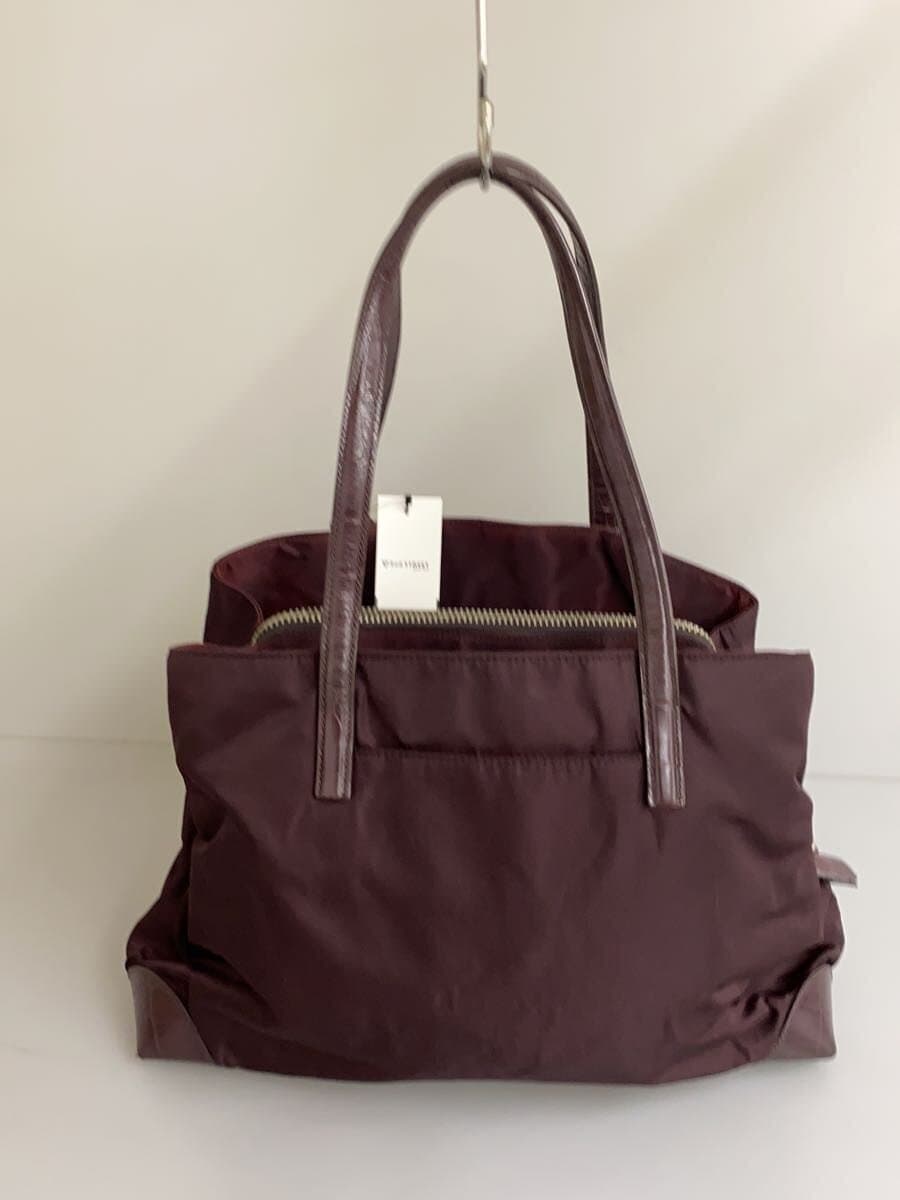 PRADA Tote Bag Nylon Brown Solid 3