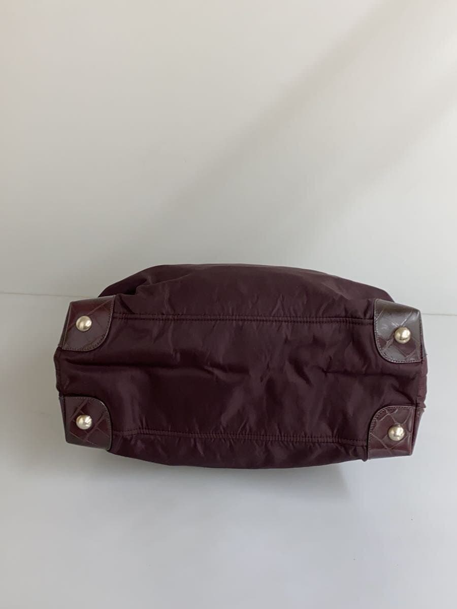 PRADA Tote Bag Nylon Brown Solid 4