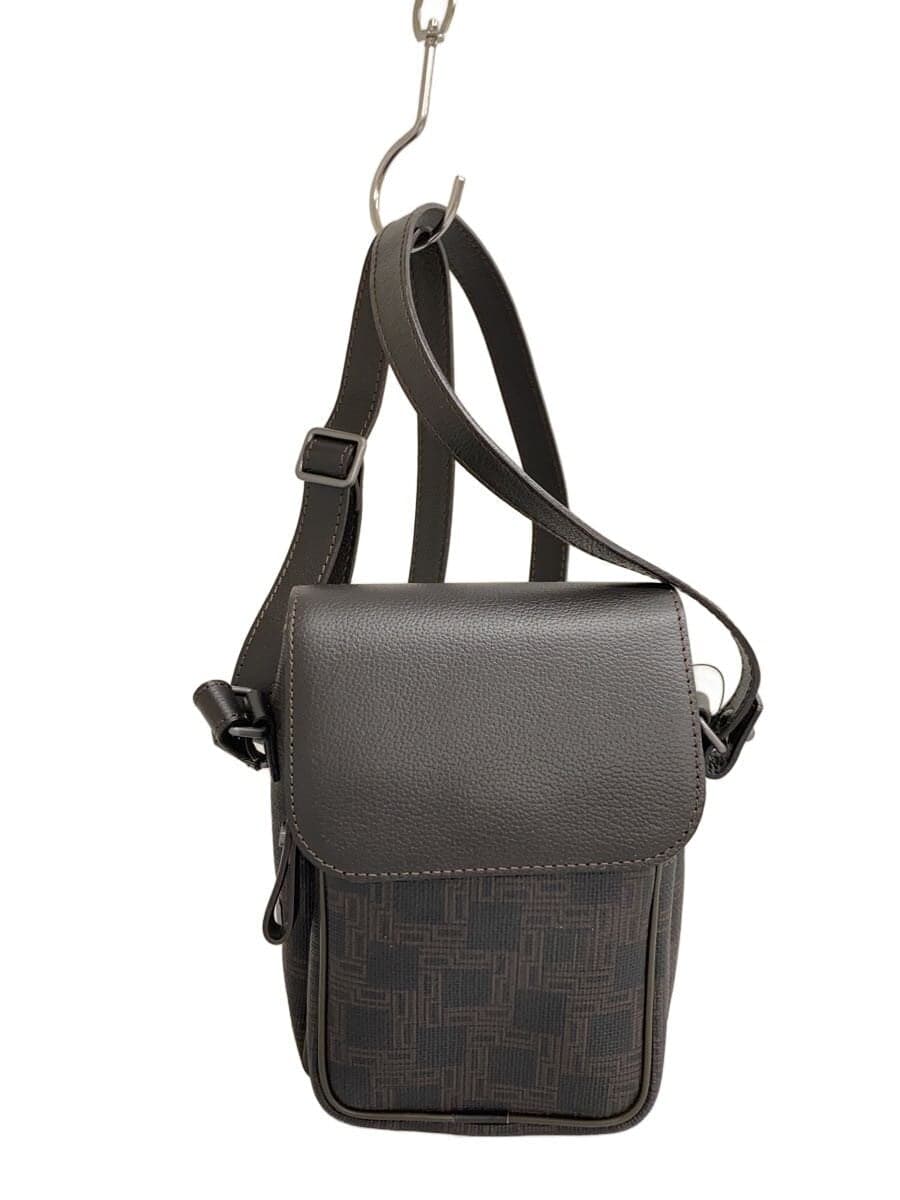 dunhill shoulder bag leather BRW all-over pattern