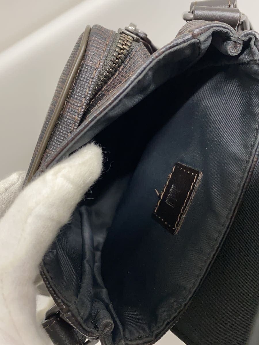 dunhill shoulder bag leather BRW all-over pattern 6