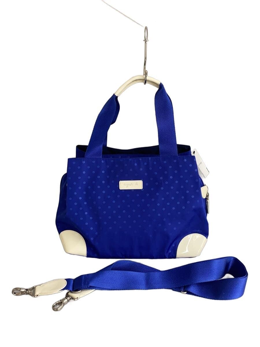 agnes b VOYAGE Handbag Blue Dot