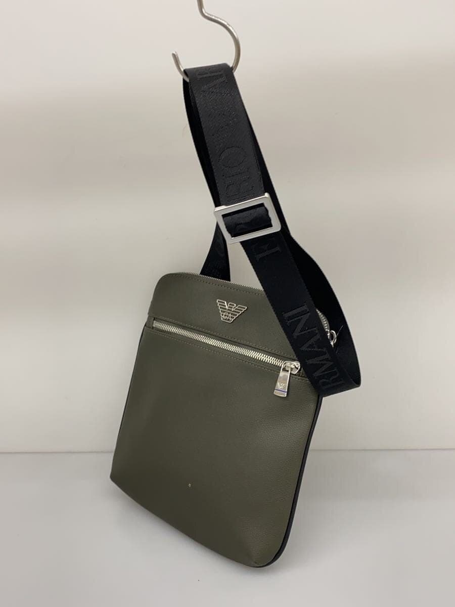 EMPORIO ARMANI Shoulder Bag Leather KHK Solid Color 2