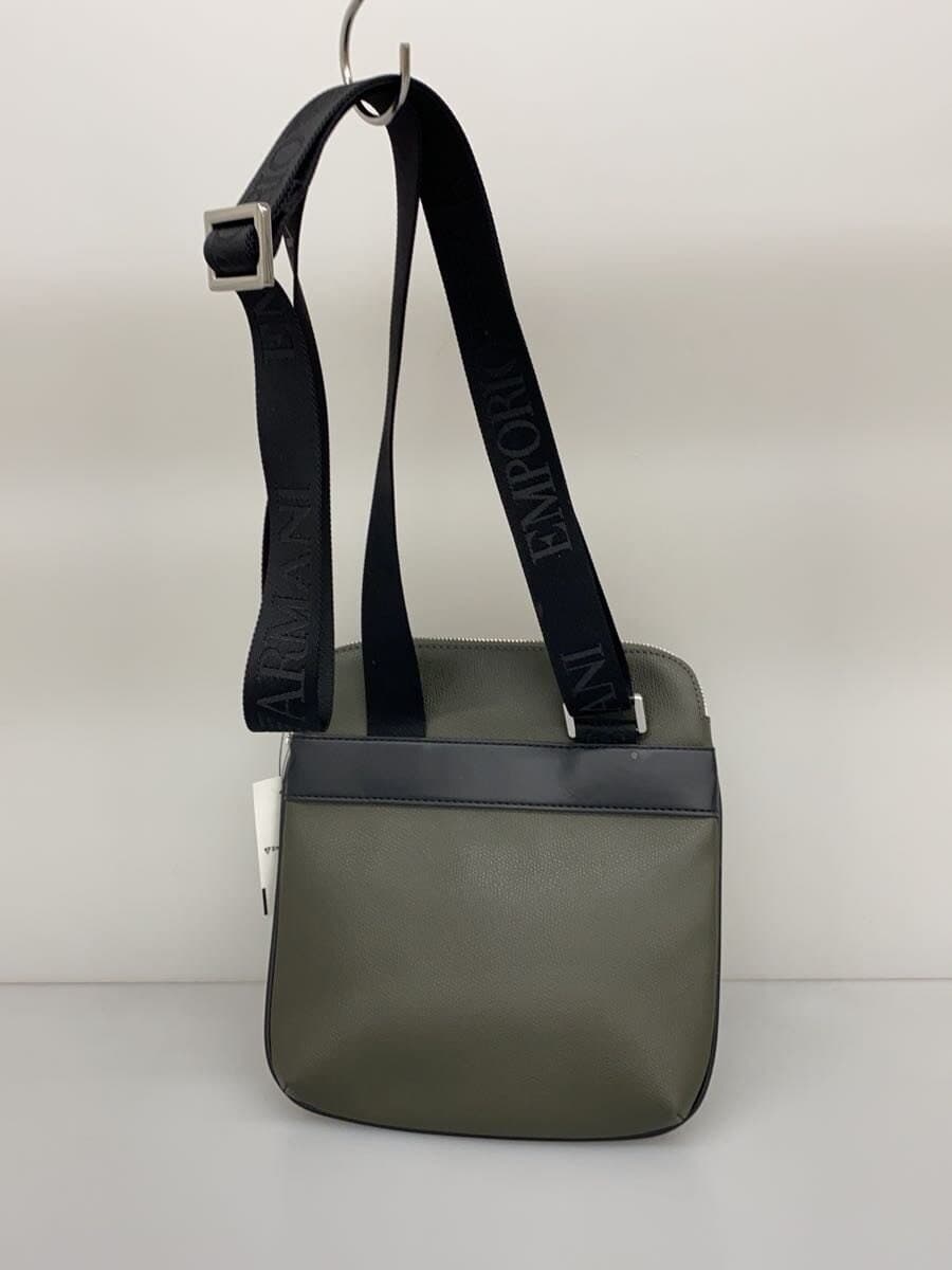 EMPORIO ARMANI Shoulder Bag Leather KHK Solid Color 3