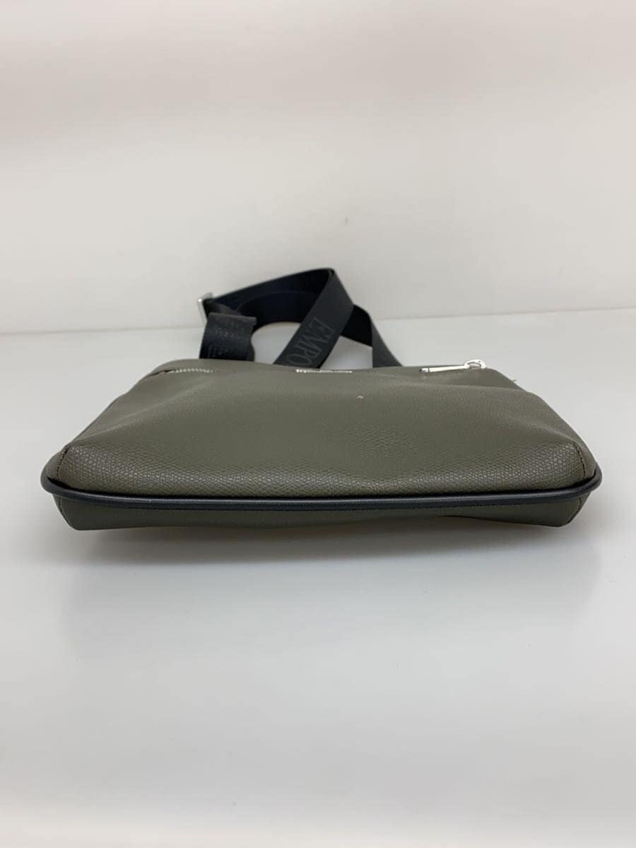 EMPORIO ARMANI Shoulder Bag Leather KHK Solid Color 4