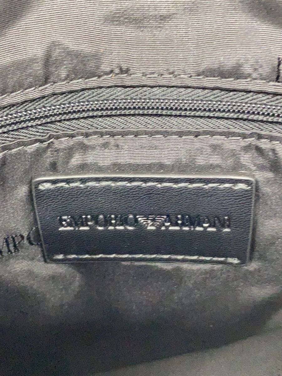 EMPORIO ARMANI Shoulder Bag Leather KHK Solid Color 5