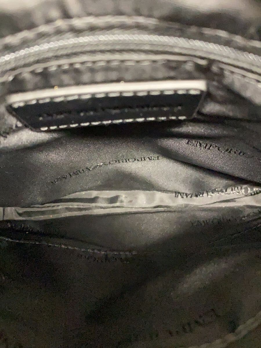 EMPORIO ARMANI Shoulder Bag Leather KHK Solid Color 6