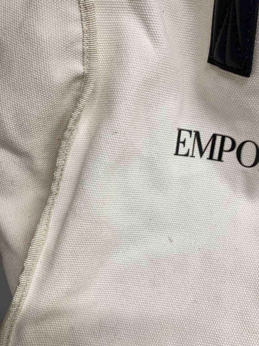 EMPORIO ARMANI tote bag canvas WHT plain 8