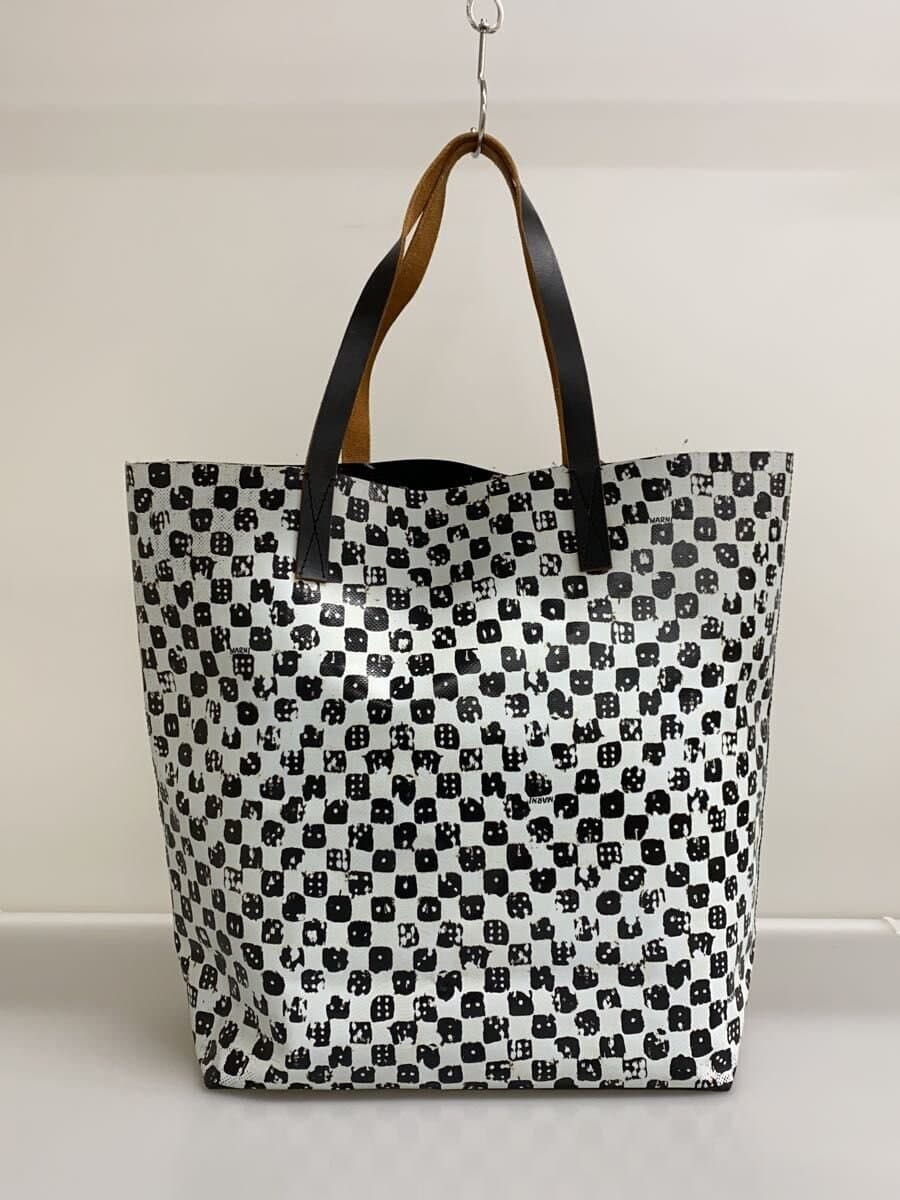 MARNI tote bag polyester WHT 3