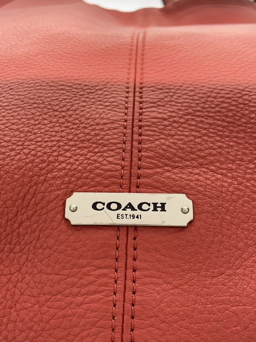 COACH Shoulder Bag Leather PNK F23309 5