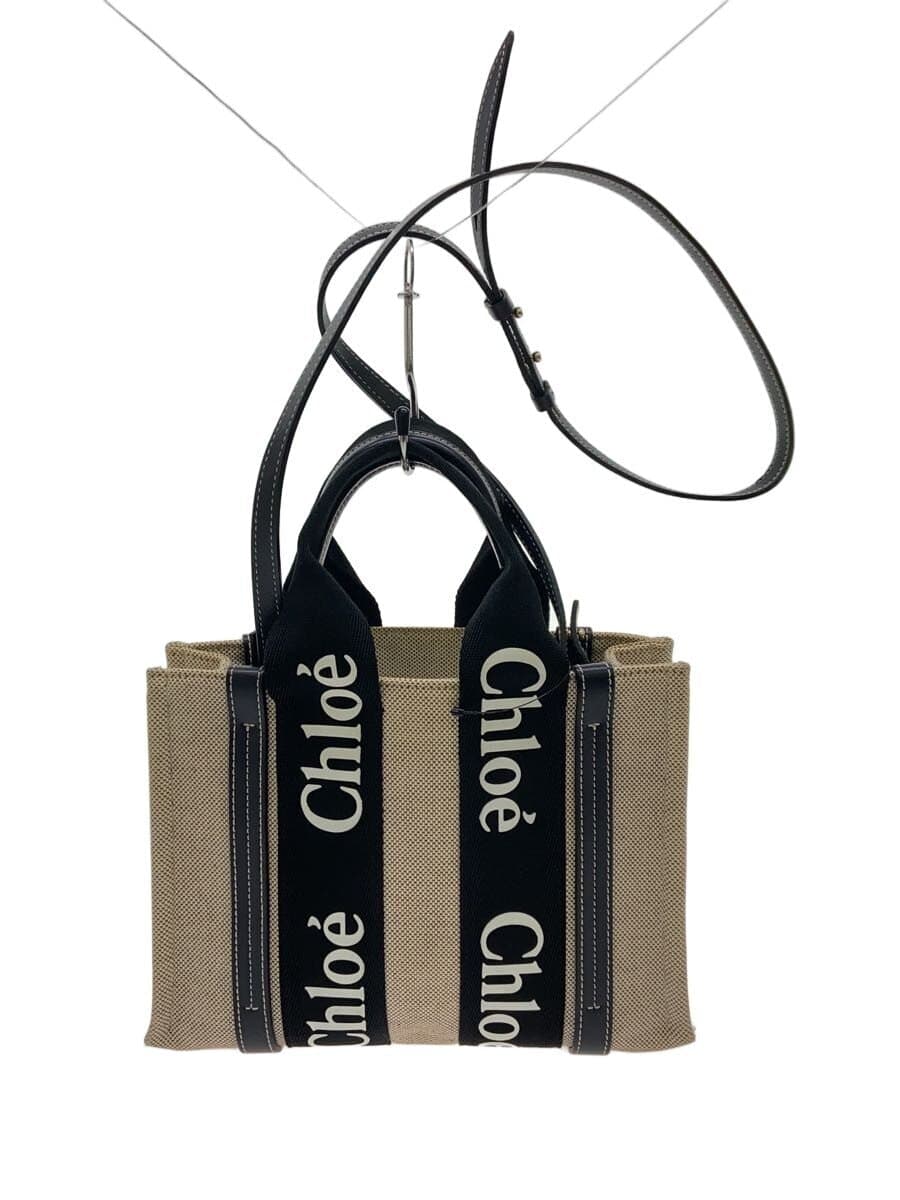 SEE BY CHLOEWOODY Handbag Black x Beige