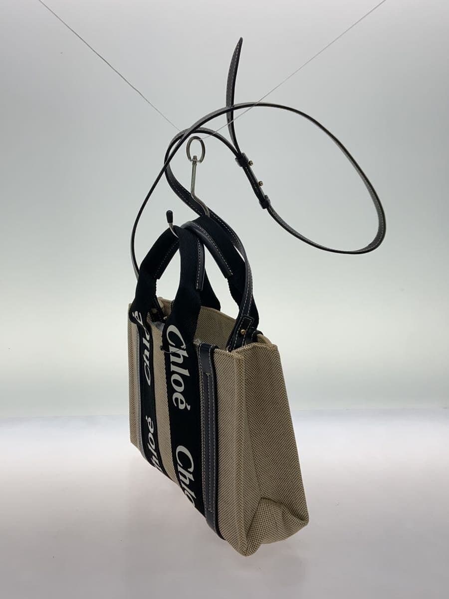 SEE BY CHLOEWOODY Handbag Black x Beige 2