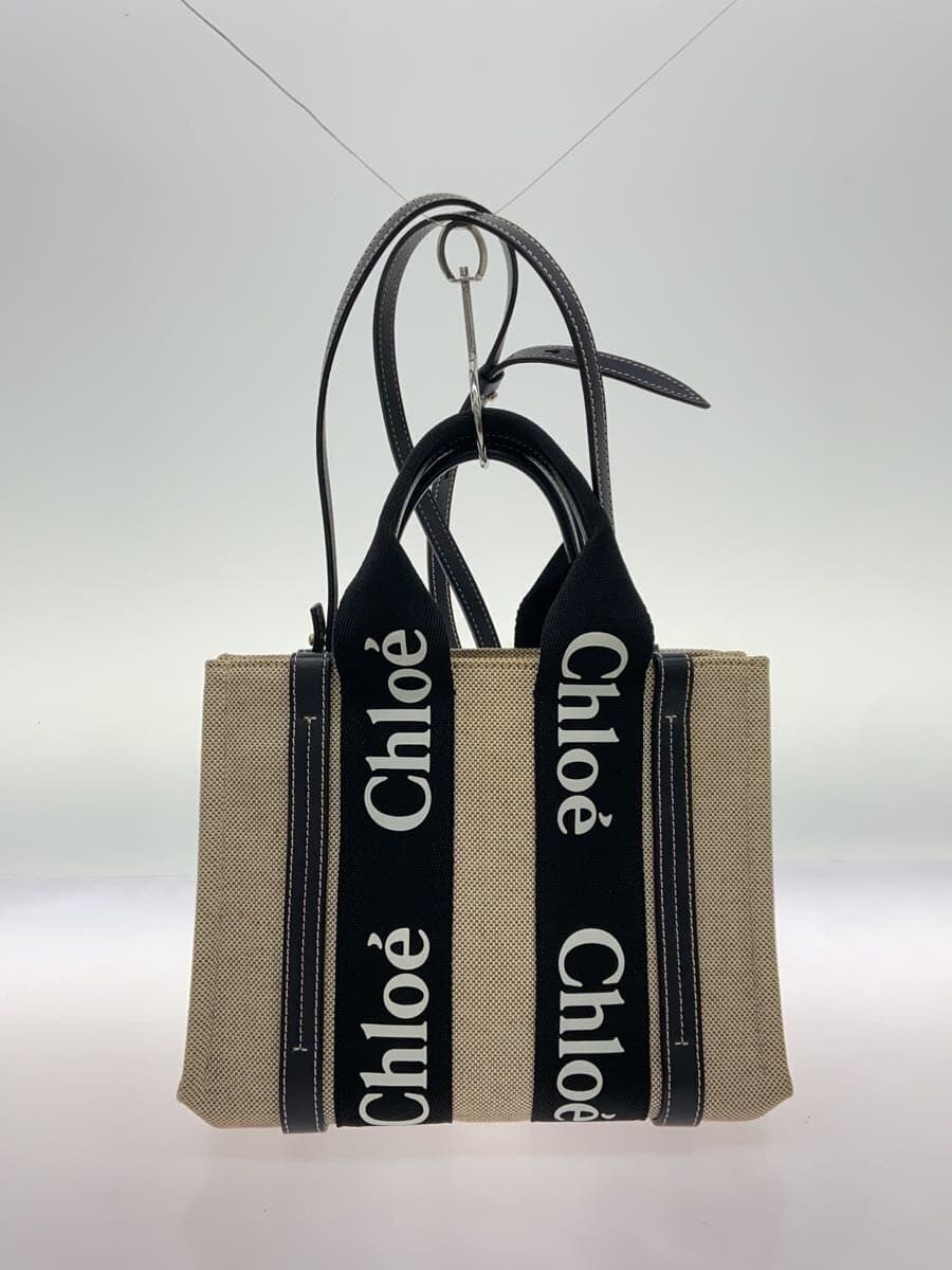 SEE BY CHLOEWOODY Handbag Black x Beige 3