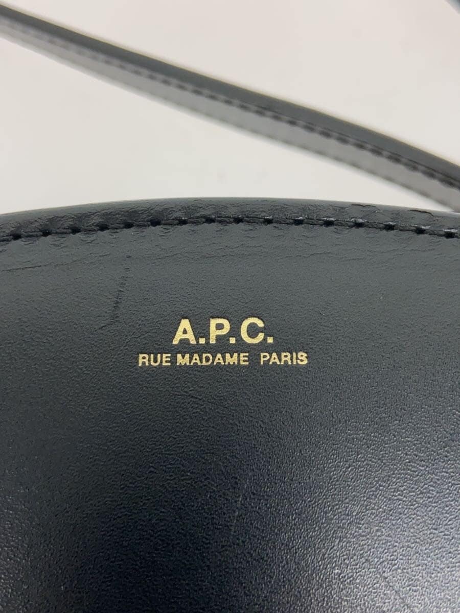 A.P.C. Shoulder Bag Leather BLK Solid 5