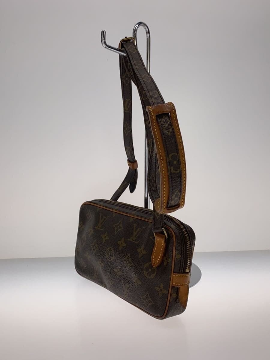 LOUIS VUITTON Pochette Marly Bandouliere_Monogram Canvas PVC BRW 2