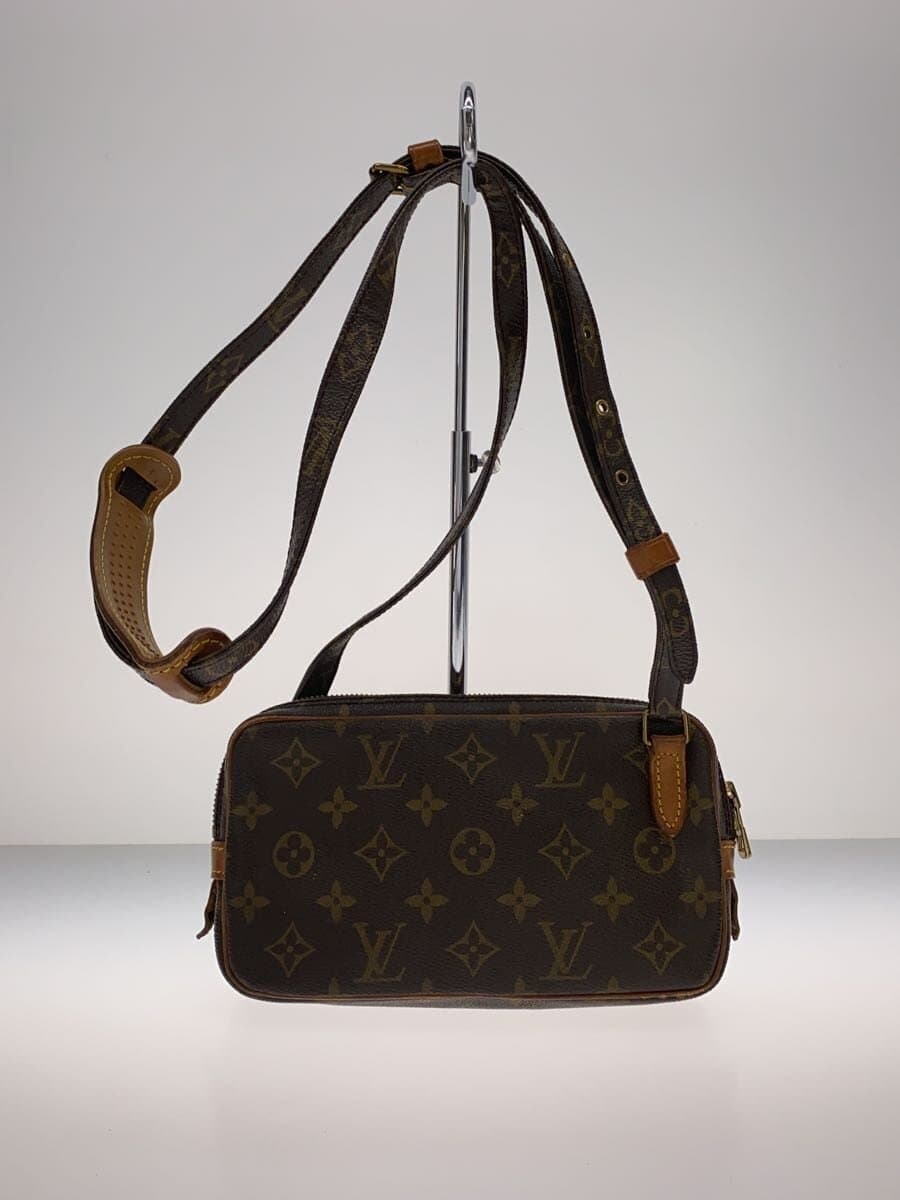 LOUIS VUITTON Pochette Marly Bandouliere_Monogram Canvas PVC BRW 3