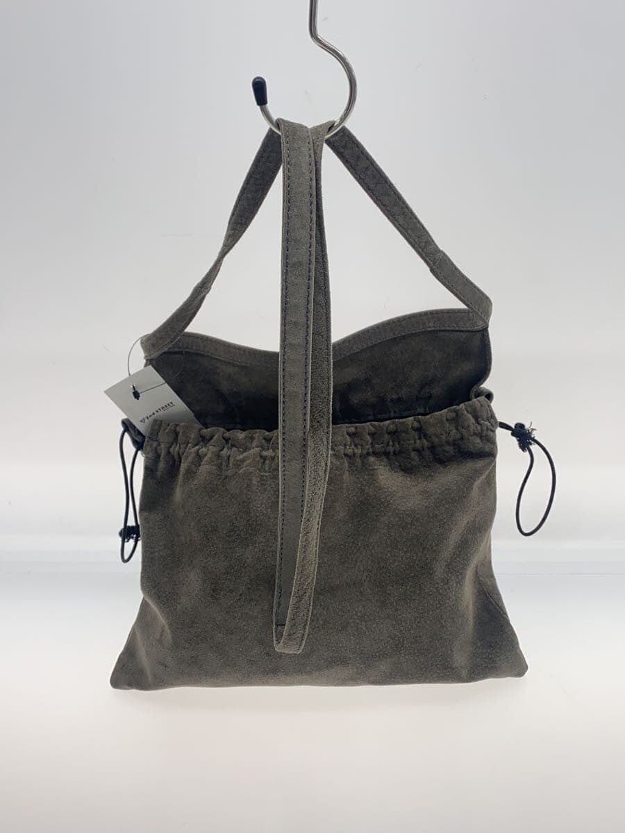 Hender Scheme Drawstring Shoulder Bag Leather Gray With Wear 3