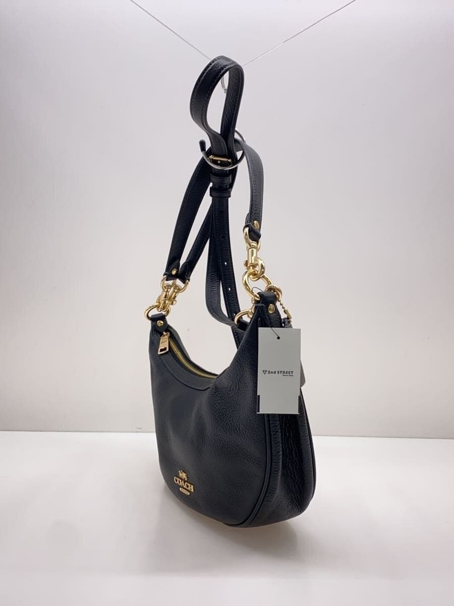 COACH Shoulder Bag Leather BLK Solid CO996 2
