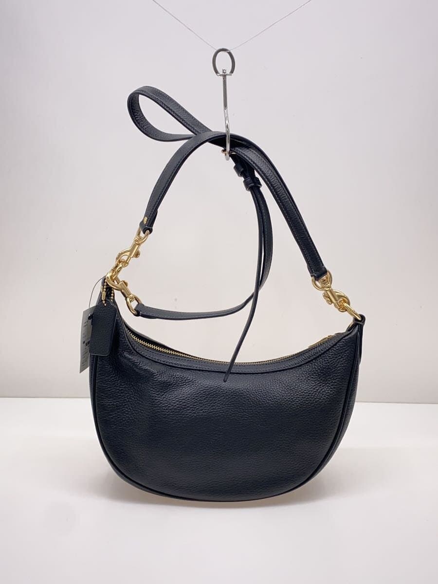 COACH Shoulder Bag Leather BLK Solid CO996 3