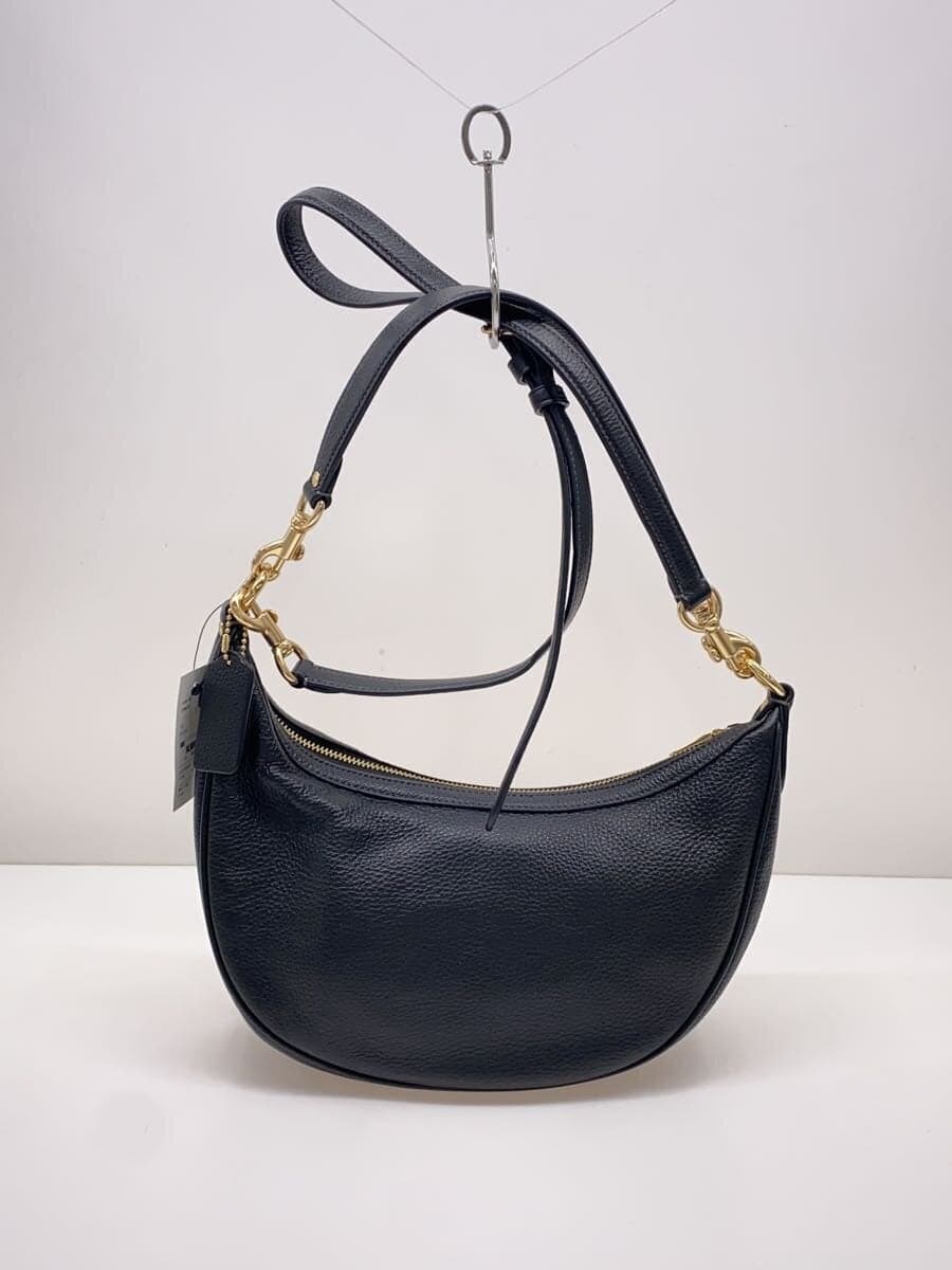 COACH Shoulder Bag Leather BLK Solid CO996 3