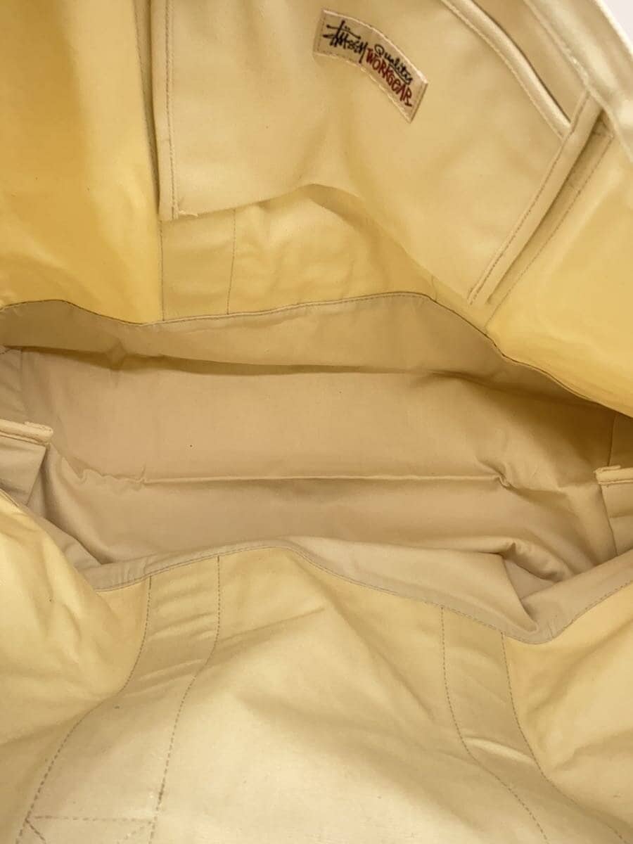 STUSSY Tote Bag Canvas BEG Solid 134253 6