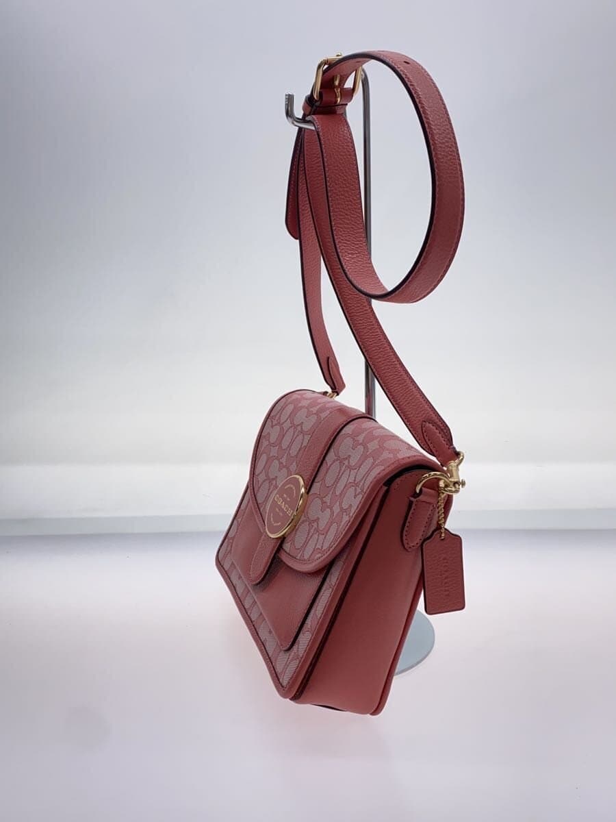COACH Shoulder Bag Leather PNK c8307 2