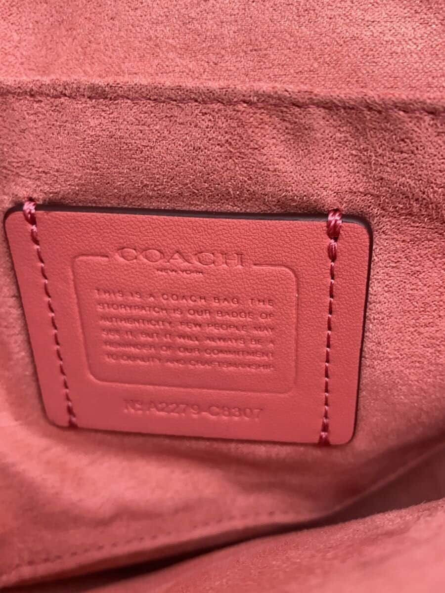 COACH Shoulder Bag Leather PNK c8307 5