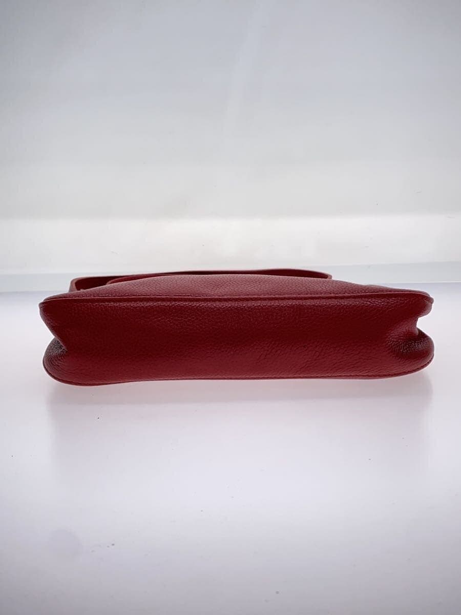 LONGCHAMP Shoulder Bag Leather RED 4