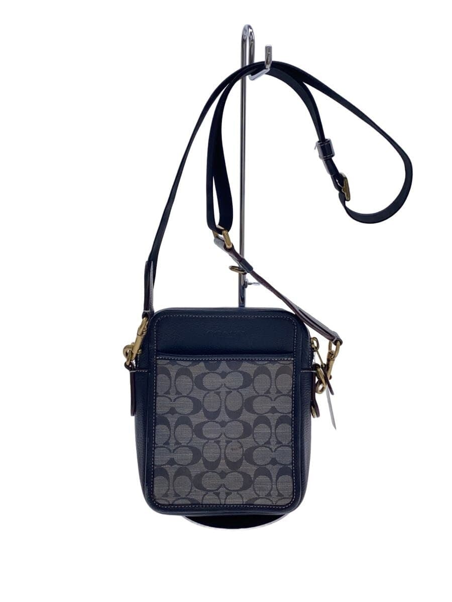 COACH Shoulder Bag Leather NVY CG996