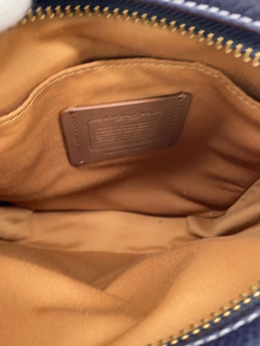 COACH Shoulder Bag Leather NVY CG996 6