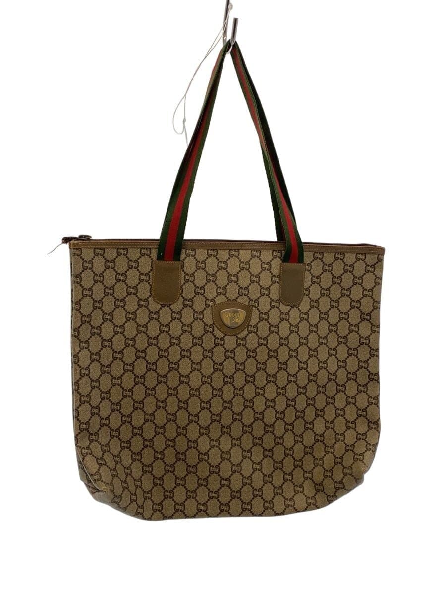 GUCCI PLUS Tote Bag BEG All Over Pattern Corner Wear