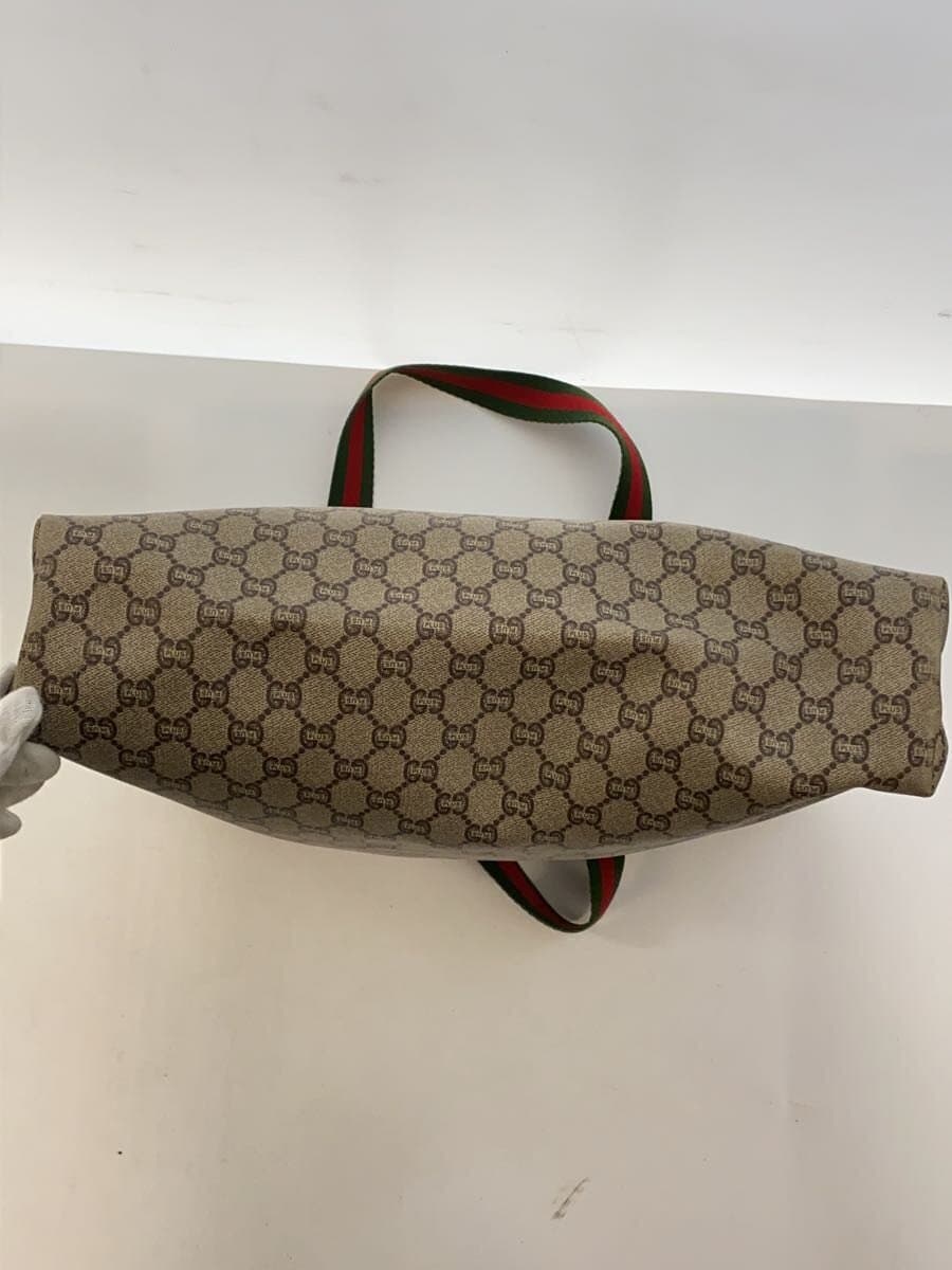 GUCCI PLUS Tote Bag BEG All Over Pattern Corner Wear 4