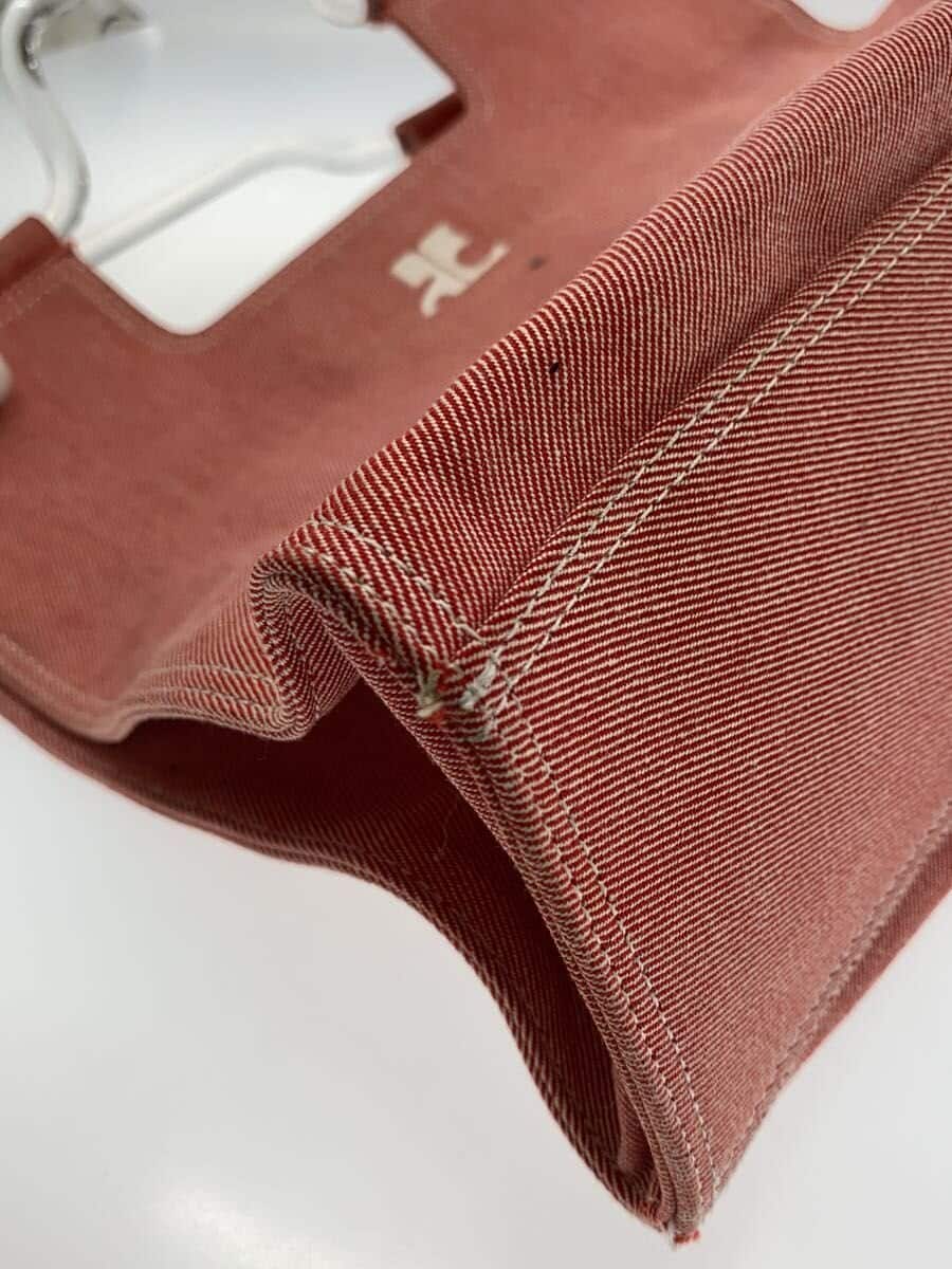 Courreges Denim Handbag Pink 8