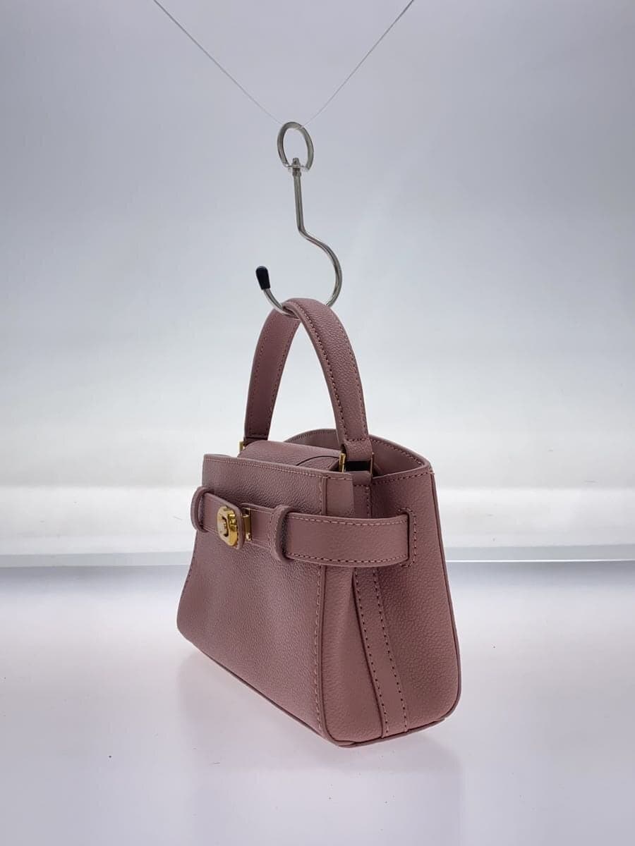 CHARLES&KEITH Shoulder Bag Leather Pink Solid Color 2