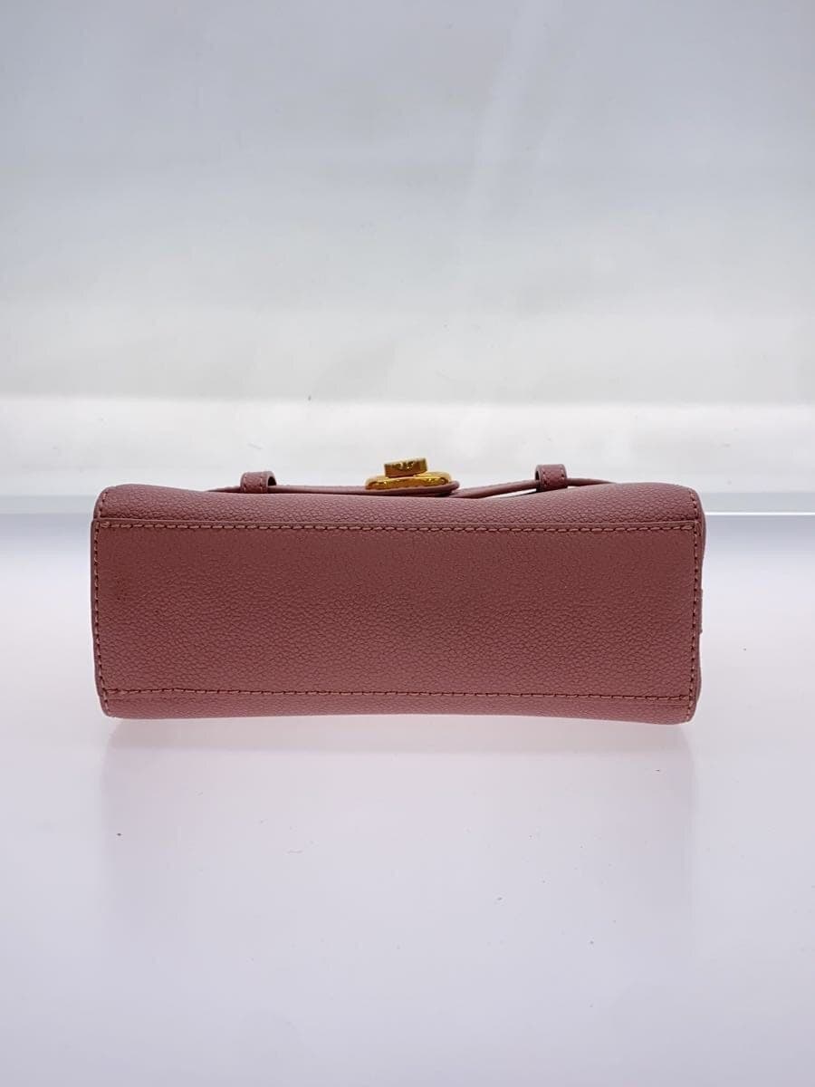 CHARLES&KEITH Shoulder Bag Leather Pink Solid Color 4
