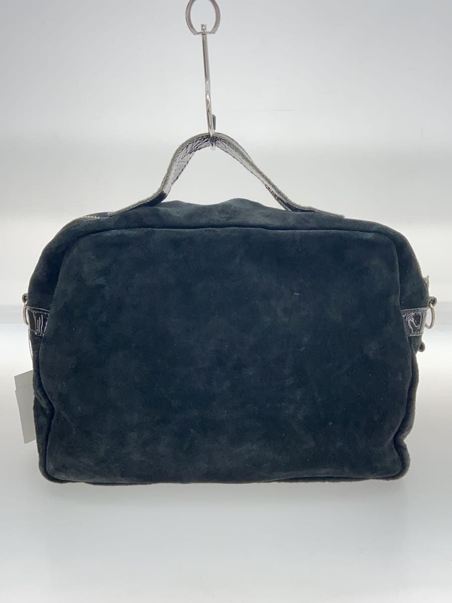 tricot COMME des GARCONS Overall With Wear Handbag Shoulder Missing Part Suede BLK TB-K208 3