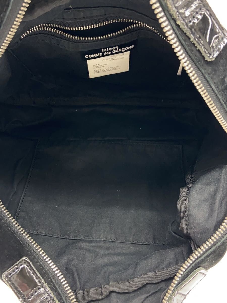 tricot COMME des GARCONS Overall With Wear Handbag Shoulder Missing Part Suede BLK TB-K208 6